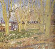 Vincent Van Gogh Avenue of Plane Trees near Arles Station (nn04) oil on canvas